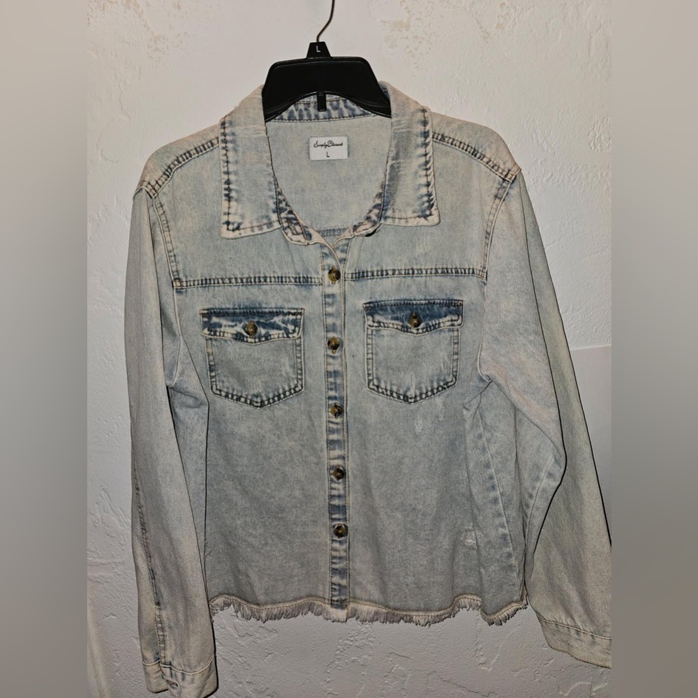 Simply Blessed Large Jean Jacket